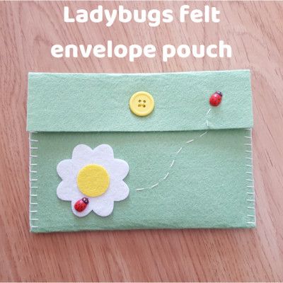 Ladybug Felt, Felt Phone Cases, Felt Wallet, Felt Envelope, Envelope Pouch, Felt Pouch, Keeping It Real, Felt Crafts Diy, Easter Bunny Crafts