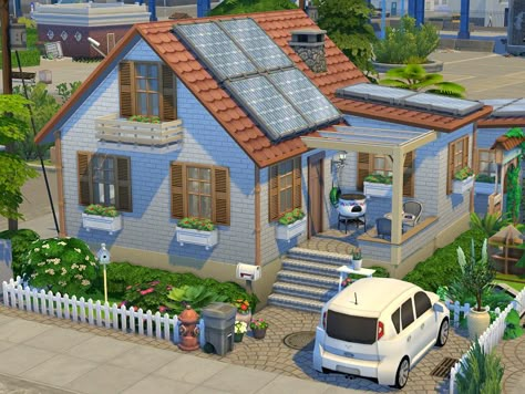 here is my Tiny Suburban Home Found in TSR Category 'Sims 4 Residential Lots' British Cottage, Sims 4 House Ideas, Sims 4 Inspiration, Sims House Ideas, Suburban Home, Sims 4 House Building, Sims 4 House Plans, Sims Inspiration, House Floor Design