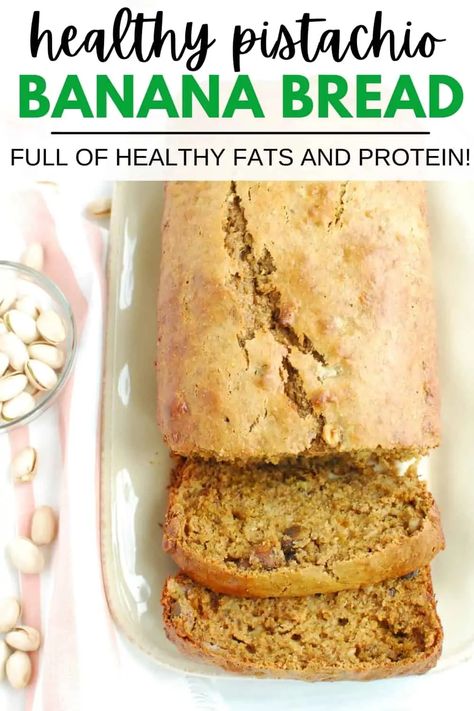 Pistachio Recipes Healthy, Pistachio Bread, Healthy Banana Bread Recipe, Cooking For Dummies, Pistachio Dessert, Pistachio Recipes, Banana Bread Recipe Healthy, Healthy Bread Recipes, Protein Bread