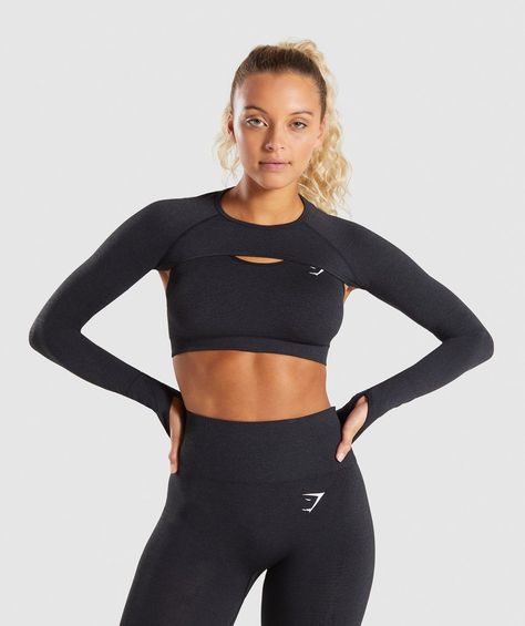 Up To 70% Off - Women's Summer Sale Now Live | Gymshark Black Workout Outfit, Model Training, Cute Workout Outfits, Gymshark Women, Workout Crop Top, Workout Outfit, Gym Outfit, Shirts & Tops, Long Sleeve Crop Top