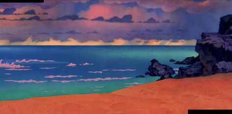 Animation Backgrounds: LILO & STITCH: More Hawaiian Paradise Environment Painting, Disney Crossover, Lilo Y Stitch, Disney Background, Disney Posters, Big Art, Cartoon Background, Animation Background, Disney Films