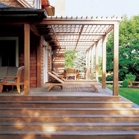 Attached Pergola, Small Pergola, Pergola Diy, Cheap Pergola, Wooden Deck, Pergola Attached To House, Wood Pergola, Pergola Design, Pergola Canopy