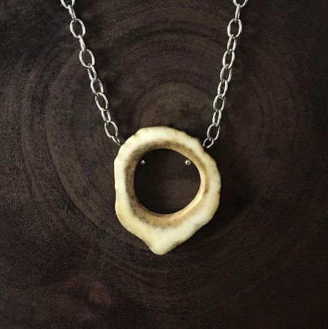 decomp • inspired by nature on Instagram: “Carved antler ring pendent necklace - https://etsy.me/42i5P0c - #handmade #antler #bone #antlerjewelry #bonejewelry #jewelryforsale…” Antler Jewelry, Antler Ring, Talisman Jewelry, Bone Jewelry, Pendent Necklace, Deer Antlers, Antlers, Wearable Art, Bones