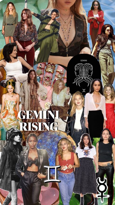 Gemini rising Gemini Rising Aesthetic, Virgo And Gemini, Horoscope Aesthetic, Gemini Fashion, Venus Virgo, Gemini Style, Venus Outfits, Gemini Ascendant, Rising Aesthetic