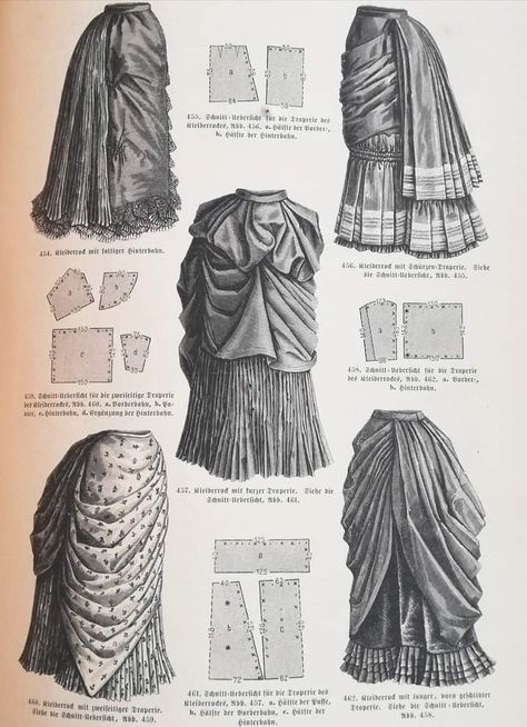 1880s Dress Pattern, 1880s Fashion Poor, Bustle Dress Pattern, Historical Clothing Patterns, Victorian Era Fashion, Fashion Timeline, 1880s Fashion, Bustle Dress, Victorian Costume