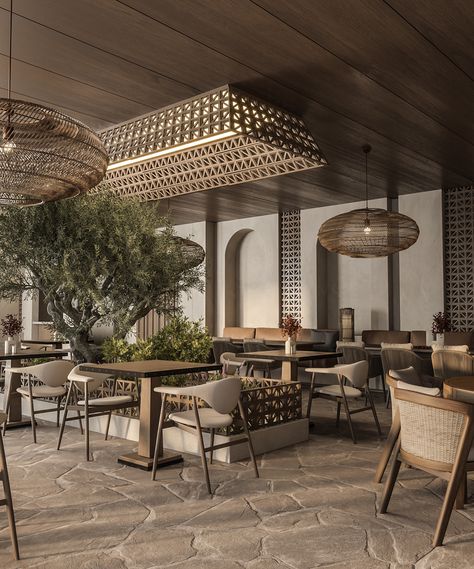 La Terra Restaurant :: Behance Spanish Restaurant Design, Terra Restaurant, Italian Restaurant Interior Design, Italian Restaurant Design, Italian Restaurant Interior, Hotel Restaurant Design, Rooftop Restaurant Design, Interior Design Portfolio Layout, Moroccan Restaurant