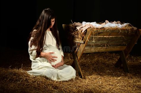 Young Pregnant Mary with Manger. Pregnant Mary holding stomach at manger on Chri , #Ad, #Mary, #Manger, #Young, #Pregnant, #holding #ad Roi Mage, Blessed Mary, Mama Mary, Catholic Images, A Mother's Love, Blessed Mother Mary, Mary And Jesus, Madonna And Child, Birth Of Jesus