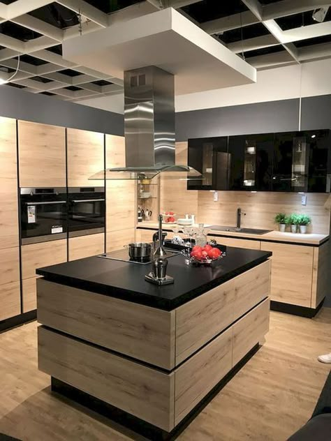 Dapur Rustic, Modern Kitchen Set, Model Dapur, Fresh Kitchen, Kitchens Design, Dream Kitchens Design, Modern Kitchen Design Luxury 2020, Contemporary Kitchen Design, Kitchen Island Design