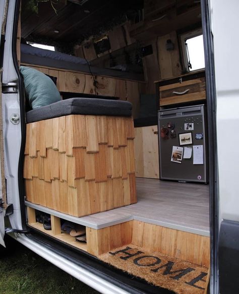 Van Life Shoe Storage, Campervan Shoe Storage, Van Shoe Storage, Micro Van, Hiace Camper, Campervan Ideas, Van Bed, Chuck Box, Micro Camper