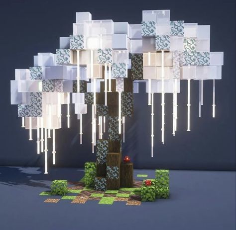 Minecraft Tree, Construction Minecraft, Minecraft Garden, Minecraft Decoration, Rumah Minecraft Sederhana, Minecraft Structures, Minecraft Interior Design, Minecraft House Plans, Bangunan Minecraft