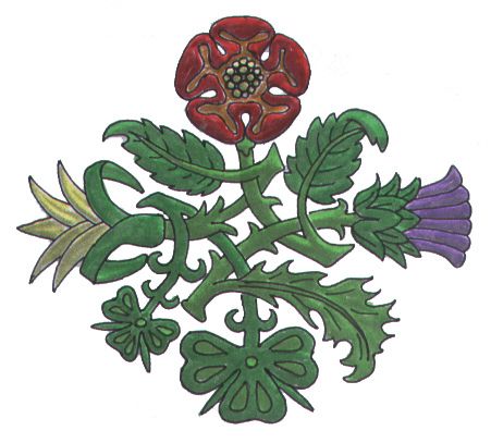 Red Rose - England,  Thistle - Scotland, Shamrock - Ireland,  Lilly - France Rose Thistle Shamrock Tattoo, Rose And Thistle Tattoo, Scottish Gaelic Tattoo, Heritage Tattoo, England Tattoo, Thistle Scotland, Claddagh Tattoo, Shamrock Tattoo, Scottish Tattoos