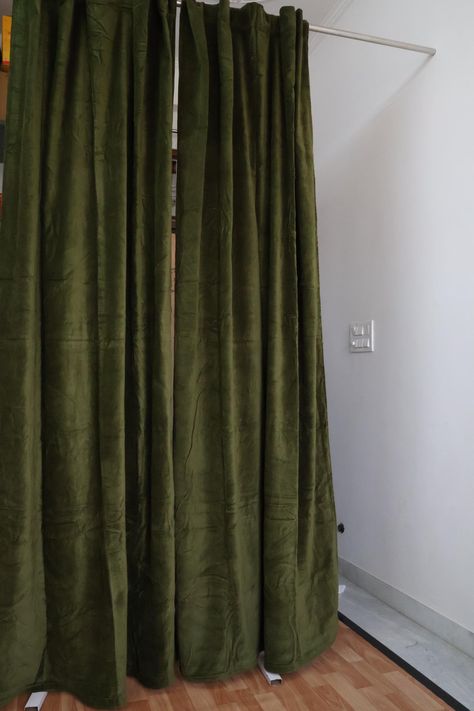 Olive Green Velvet Curtain Living Room Velvet Curtain High Quality Extra Large Velvet Curtain 2 Panel Curtain Custom Size Velvet Curtain Long Curtains Living Room, Velvet Curtains Living Room, Cottage Lounge, Balcony Curtains, Indian Curtains, Curtain Green, Extra Long Curtains, Velvet Design, Living Room Door