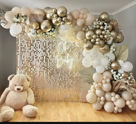 Last 20's Birthday, Gold Balloon Arch, Glitter Curtains, Shimmer Wall Backdrop, Prom Decorations, Deco Ballon, Sequin Wall, 18th Birthday Decorations, Leaf Curtains