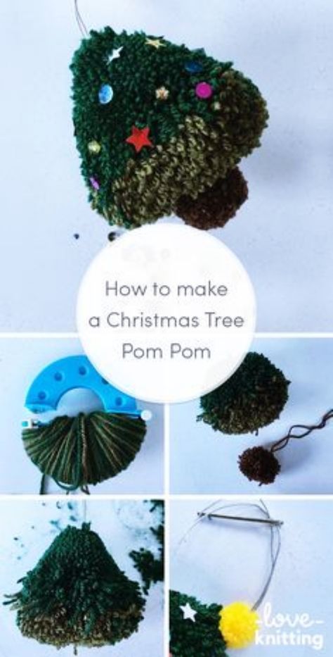 25 Cute and Creative Pom Pom Craft Ideas - Bored Art Christmas Tree Pom Pom, Christmas Pom Pom Crafts, Pom Pom Tutorial, Christmas Pom Pom, Christmas Room Decor Diy, Christmas Crafts To Sell, Winter Decorations, Pom Pom Crafts, Christmas Makes