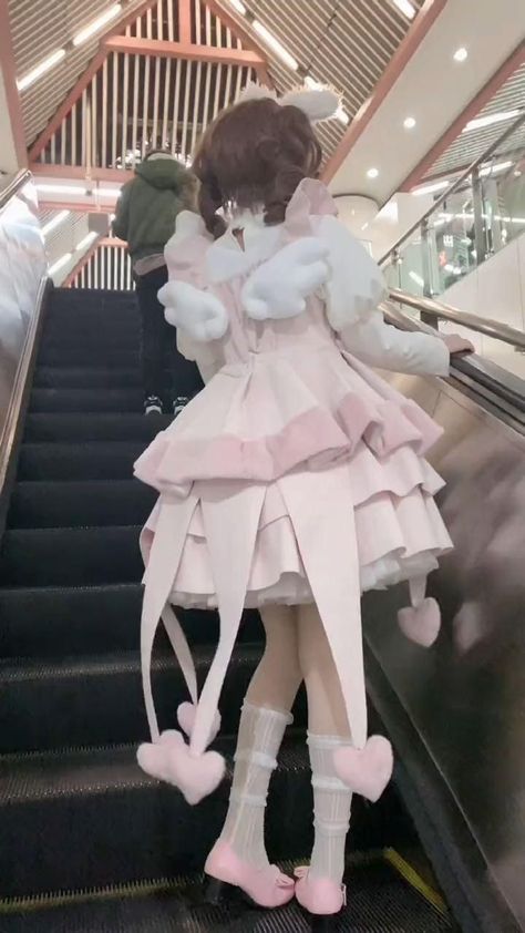 Cute magic girl lolita dress. #lolitadress #lolitafashion #cutelolitadress #cutelolitafashion #kawaiilolitadress #pinklolitadress #magicgirl cr: 是个原创设计 Magical Girl Outfit, Magic Clothes, Magical Girl Aesthetic, Lolita Outfits, Kawaii Cosplay, Bunny Outfit, Kawaii Fashion Outfits, Kawaii Dress, Cute Cosplay