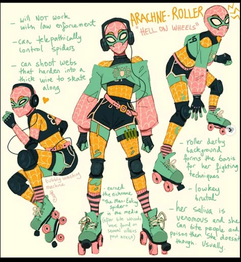 Spiderman Oc Art, Roller Derby Art, Superhero Stories, I Love Her So Much, Love Her So Much, Spiderman Artwork, Spider Art, Character Base, Drawing Prompt