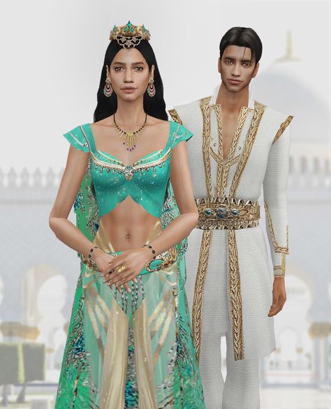 HoneyBee Sims CC Finds Sims 4 Cc Sari, Aladdin Outfit, Sims Princess, Sims Disney, Aladdin Live Action, Aladdin Live, Aladdin Costume, Sims Medieval, Sims 4 Cas Mods