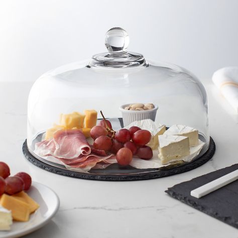 Dome Kitchen, Donut Display, Bakery Display Case, Cake Stand Display, Cake Dome, Bakery Display, Apartment Goals, Charcuterie Cheese, Cold Appetizers