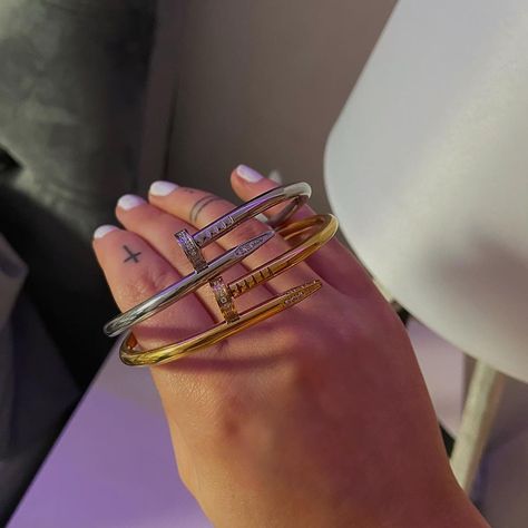 Cartier Nail Bracelet, Nail Bracelet, Bracelet In Silver, Silver And Gold, Cartier, Lockers, Small Business, Fashion Week, Bracelet