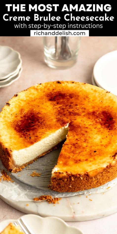 Whiskey Creme Brulee, Crème Brûlée Pie, Creme Brulee Topping, Creme Brulee Pie Recipe, Cream Brulee Cheesecake, Chicken Recipes Paleo, Creme Brulee Cheesecake Recipe, Cheesecake Deserts, Brulee Cheesecake