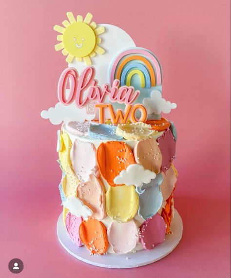 Fun In The Sun Cake, Colorful Cake, Creative Cake Decorating, Creative Birthday Cakes, Cute Birthday Cakes, Cool Birthday Cakes, Colorful Cakes, April 27, Birthday Cake Kids