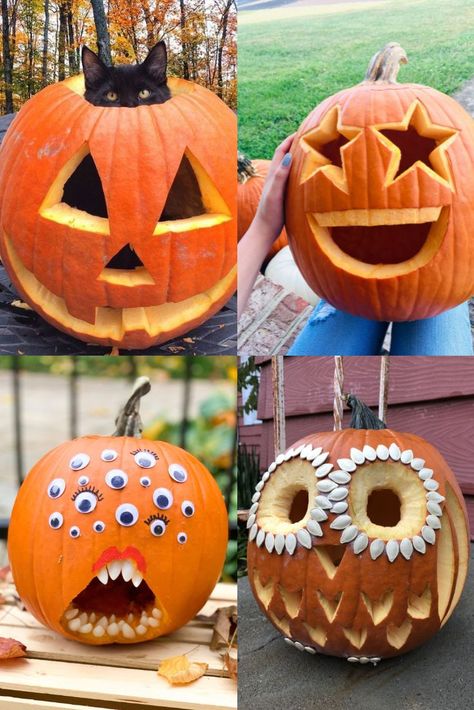 American Pumpkin Carving Ideas, Simple Pumpkin Carving Ideas Creative, Modern Pumpkin Carving, Easy Pumpkin Pancakes, Pumpkin Carving Knife, Pumpkin Pancakes Recipe, Tools For Kids, Cute Pumpkin Carving, Pumpkin Carving Kits