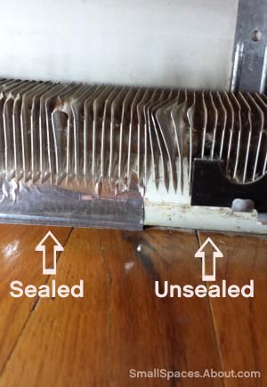 Dirty Things in Your Home to Clean Now: Baseboard Radiators: Bonus Tip: Aluminum Tape Also Seals Leaks and Gaps Heater Decor Ideas, Heater Cover Diy, Prewar Apartment, Clean Baseboards, Baseboard Radiator, Baseboard Heaters, Heater Covers, Baseboard Heater Covers, Electric Baseboard Heaters