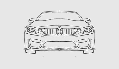 Bmw Drawing Easy, Bmw M4 Drawing, Bmw Car Drawing, Dodge Art, Bmw Drawing, Bmw M3 Black, Bmw Sketch, Hope Drawing, Bmw Xdrive