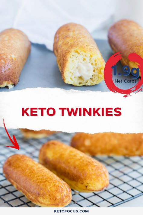 Keto Twix Cookies, Keto Twins Recipes, Keto Twins, Air Fryer Twinkies, Healthy Twinkies, Fried Twinkies Air Fryer, Air Fried Twinkies, Twinkies Recipe, Ketone Recipes