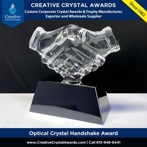 Shaking hands crystal award, crystal handshake awards, handshake crystal awards, hand shake crystal trophy, crystal handshake sculpture award, optical crystal handshake statue award, crystal handshake figurine trophy, crystal hand awards Teamwork Business, Crystal Trophy, Hand Shake, Business Partnership, Corporate Awards, Crystal Awards, Shaking Hands, Recognition Awards, Engraved Crystal