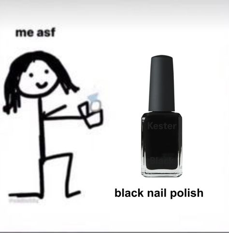 Chipped Black Nails, Chipped Nail Polish Aesthetic, Black Nail Polish Aesthetic, Nail Polish Aesthetic, Polish Aesthetic, Nail Polish Black, Chipped Nail Polish, Black Nail Polish, Reaction Images