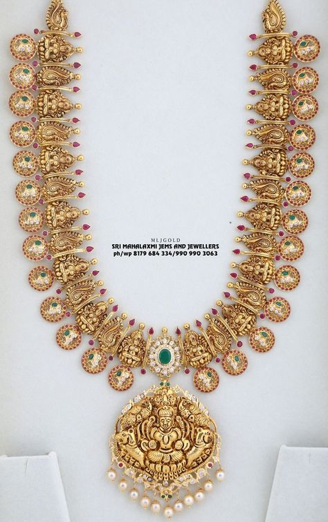 Latest Haram Designs Long Necklaces, Latest Gold Long Necklace Designs, Ram Parivar Haram Designs Latest, Gold Haram Designs Indian Latest, Nakshi Haram Designs, Latest Gold Haram Designs, Gold Long Haram Designs, Long Haram Gold Jewellery Designs, Latest Haram Designs