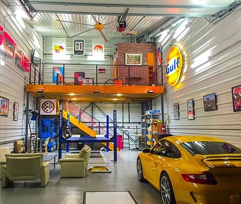 The ultimate ride requires the ultimate garage, a new community of garages that are... Hobby Garage, Garage Logo, Man Garage, Garage Loft, Cool Garages, Car Barn, Ultimate Garage, Garage Style, Auto Shop