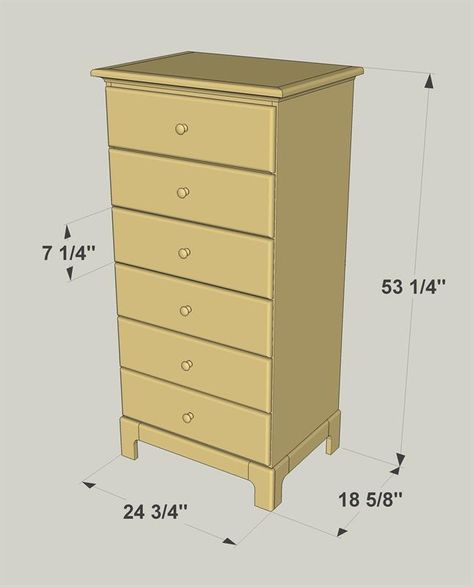 Dresser Projects, Diy Chest Of Drawers, Dresser Woodworking Plans, Dolly Room, Diy Storage Trunk, 6 Drawer Tall Dresser, Diy Dresser Plans, Recessed Light Covers, Cottage Bedroom Ideas