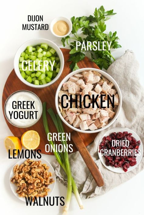 Healthy Chicken Waldorf Salad, Paradise Bakery Chicken Walnut Salad, Cranberry Chicken Salad Recipe Healthy, Apple Walnut Chicken Salad, Chicken And Rice Salad Recipes, Erehwon Recipes, Chicken Salad Cranberries, Chicken Salad With Raisins, Chicken Walnut Salad