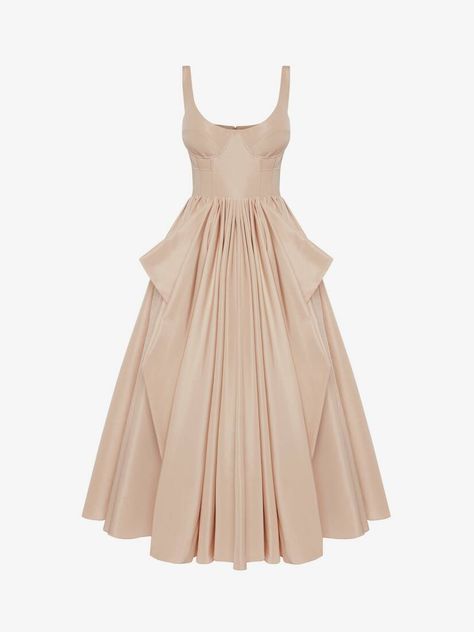 Women's Dresses | Midi, Mini & Gowns | Alexander McQueen GB Mcqueen Fashion, Drape Dress, Pink Corset, Dress Drape, Lace Sheath Dress, Mode Inspo, Draped Dress, Corset Dress, Designer Outfits Woman