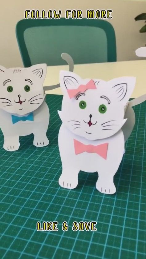 diy projects cool - paper craft work video | Diy crafts for kids easy, Animal crafts for kids, Kids crafts free Paper Craft Work, Work Video, Easy Art For Kids, Easy Craft Ideas, Cool Paper Crafts, Hand Crafts For Kids, Seni Dan Kraf, Handmade Paper Crafts, Animal Crafts For Kids