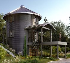 Grain Bin House, Round House Plans, Silo House, Grain Silo, Tower House, Tiny House Cabin, Round House, Barn House Plans, Tiny House Living