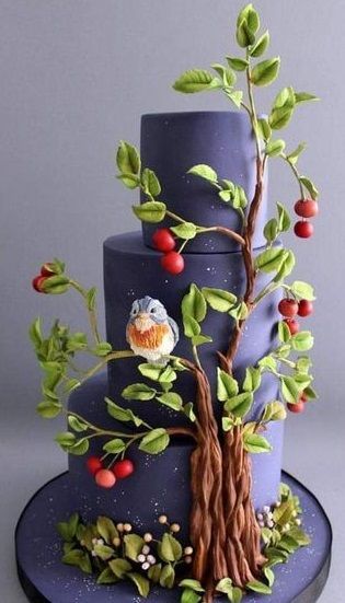 Forest Cakes, Birthday 21, Savory Cakes, Cupcakes Decorados, Couture Cakes, Bird Cakes, Celebration Cake, Bird Watchers, Special Occasion Cakes