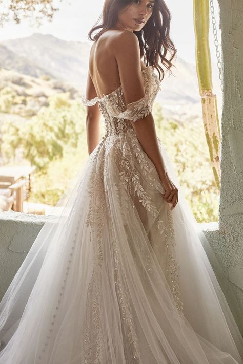 Madison James Wedding Dress, Madison James Bridal, Gonna In Tulle, Off Shoulder Sleeves, Madison James, Dream Wedding Ideas Dresses, Allure Bridal, Gowns Of Elegance, Colored Wedding Dresses