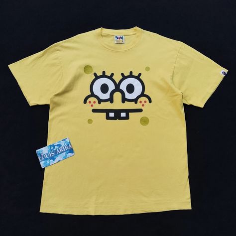 Bape X SpongeBob shirts (2008) Spongebob Tshirt, Spongebob Shirt, Small Town, Closet, T Shirt, On Instagram, Quick Saves, Clothes, Instagram