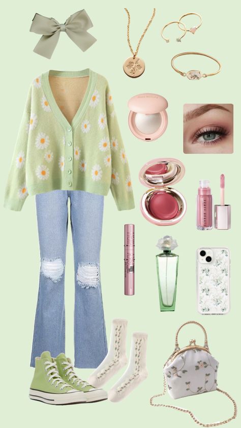 #outfits #fashion #outfit #green #greenaeasthetic #greenoutfit #beauty #outfitinspo #cottagecore #fairycore #floral Shuffles Outfits, Fairycore Outfit, Green Cottagecore, Cottagecore Outfit, Fairy Outfit, Cottagecore Outfits, Bright Fashion, Cute Outfits For School, Really Cute Outfits