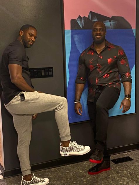 Black men wearing Dior sneakers and Christian Louboutin shoes. Outfits With Louboutin Heels, Christian Louboutin Outfits Men, Christian Louboutin Shoes Mens, Louboutin Shoes Mens, Christian Louboutin Outfits, Trendy Shoes Sneakers, Dior Sneakers, Louboutin Heels, Trendy Shoes