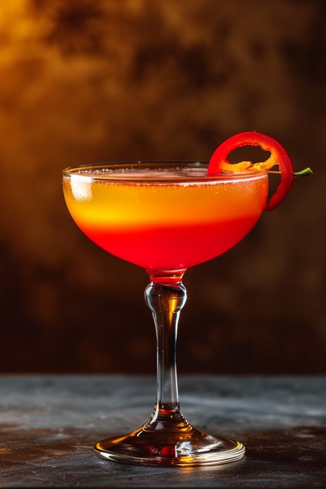 Red Pepper Daisy Pepper Cocktail, Daisy Cocktail, Spicy Cocktail, Drink Art, Light Appetizers, Classic Cocktail Recipes, Classic Margarita, Drinks Alcohol, Classic Cocktail