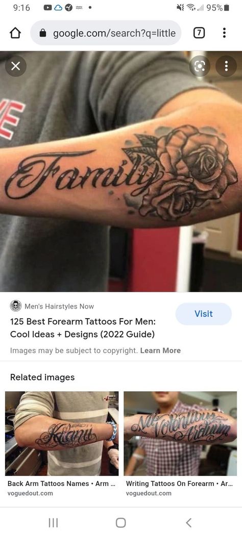 Name Tattoos On Arm, Back Of Arm Tattoo, Cool Forearm Tattoos, Writing Tattoos, Name Tattoo, Forearm Tattoo Men, Name Tattoos, Tattoo Design Drawings, Forearm Tattoos