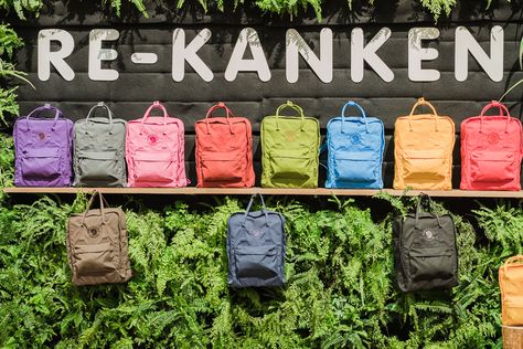 Fjällräven Re-Kanken: made of 11 recycled plastic bottles and produced using… Re Kanken, Lost In Wonderland, Eco Backpack, Coffee Lifestyle, Kanken Classic, Winter Market, Backpack Fabric, Popular Backpacks, Kanken Mini