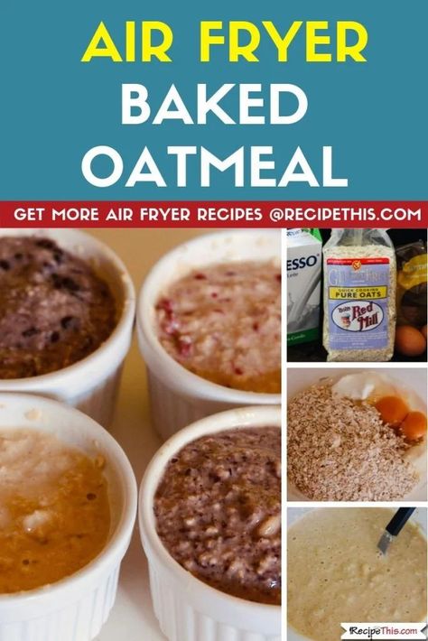 Air Fryer Baked Oatmeal. My baked oatmeal guide showing you how to make the BEST air fryer baked oatmeal, that is healthy, kid friendly, includes several variations, easy to feed for one, or to expand to feed several. Even better, made with quick oats to make cooking air fryer baked oatmeal even faster. #airfryer #airfryerrecipes #airfryeroatmeal #airfryerbreakfast #airfryerbreakfastrecipes #bakedoatmeal Airfryer Breakfast, Slow Cooker Balsamic Chicken, Clean Dinner Recipes, Air Fryer Recipes Breakfast, The Best Air Fryer, Best Air Fryer, Baked Oatmeal Recipes, Dairy Free Alternatives, Paleo Recipe