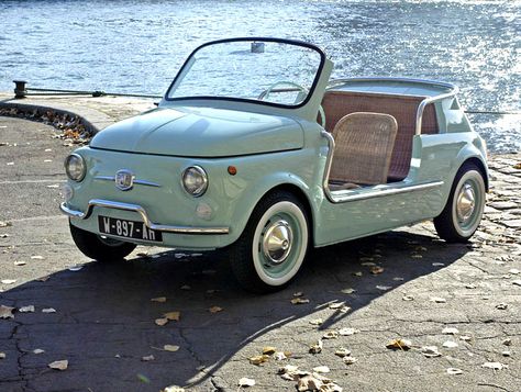 Fiat 500 Jolly Ghia Old Fiat Cars, Fiat Jolly 500, Old Fiat 500, Fiat 500 Jolly, Fiat Jolly, Album Collage, Vintage Fiat, Fiat 500 Vintage, Audi A2