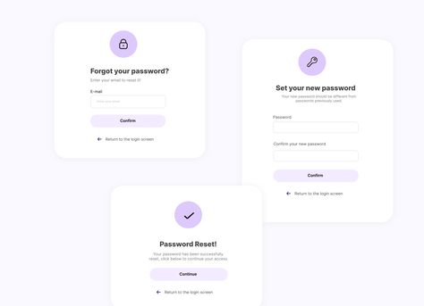 Reset Password Ui Design, Forget Password Ui Design, Forgot Password Ui, Form Ui Design, Ui Design Principles, Saving App, Success Message, Mobile App Design Inspiration, Reset Password