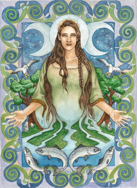 Irish Goddess, Celtic Myth, Museum Studies, Irish Mythology, Celtic Gods, Pop Illustration, Celtic Goddess, Pagan Art, Celtic Mythology